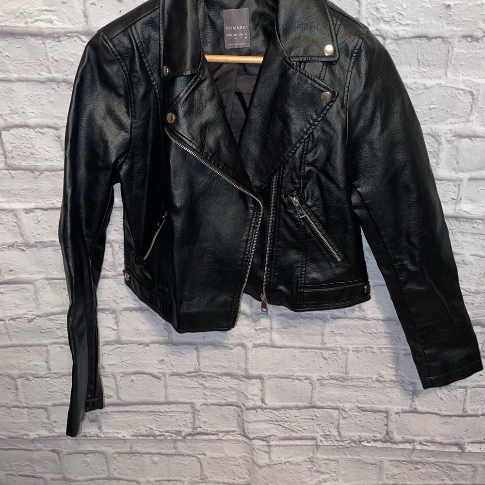 Primark Black Faux Leather Moto Jacket